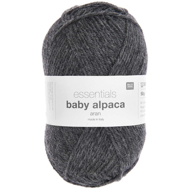 Essentials Baby Alpaca & Merino aran - 011 Anthracite mélangé 50 GR 100 M