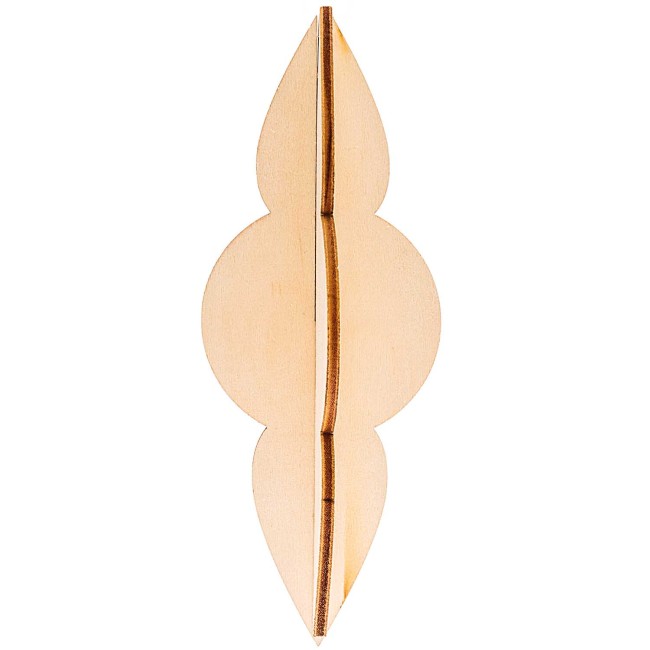 Set de boules emboîtables en bois naturel  (7 x 6 cm - 13,5 x 4,5 - 8,5 x 7,5 cm) - Set de 3 boules à peindre