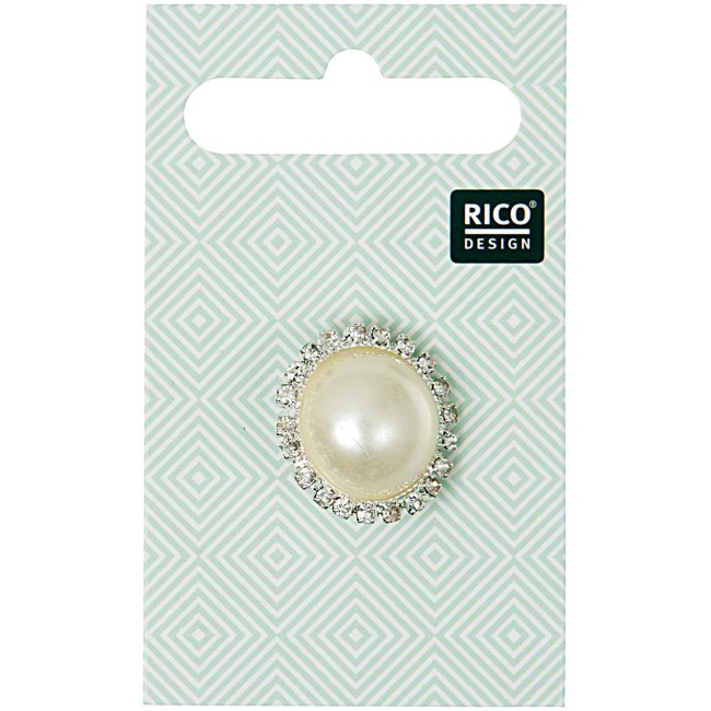 Bouton bijoux avec perle - 2,1 CM Rico Design
