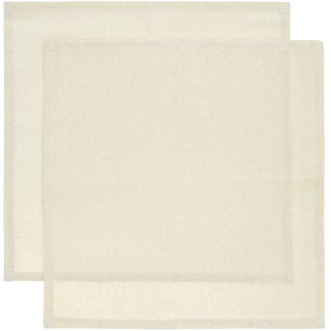Serviette à broder 100% coton Nature - 45 x 45 cm  Set de 2 serviettes Serviette à broder 100% coton Nature - 45 x 45 cm  Set de 2 serviettes