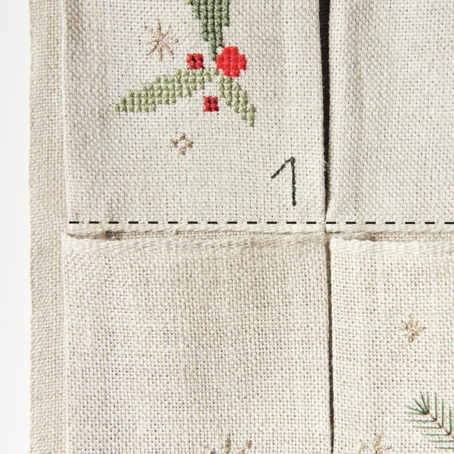 Kit de broderie au point de croix compté - Calendrier de l'Avent 