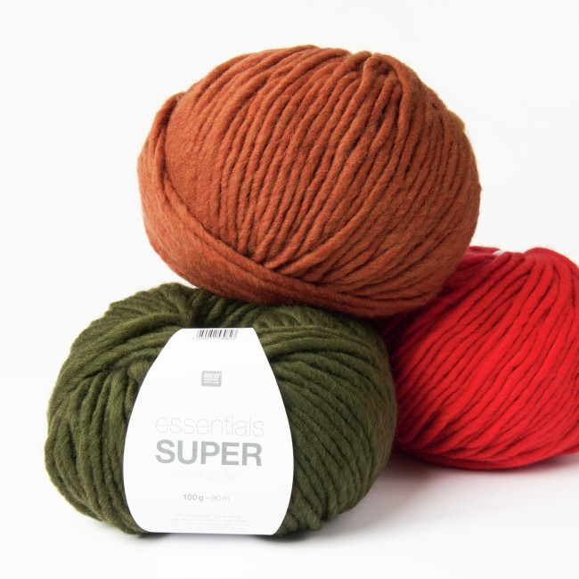 Essentials Super Super chunky - 009 Olive 100 GR 90 M Rico Design Essentials Super Super chunky - 009 Olive 100 GR 90 M Rico Design