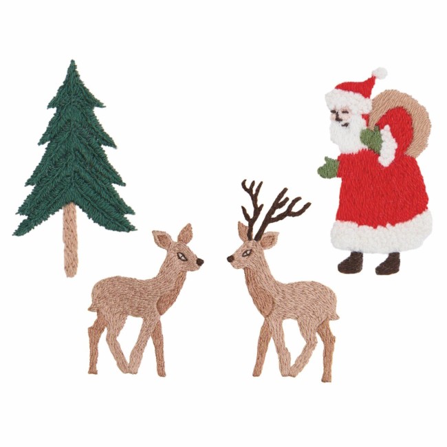 Kit de Broderie Stick & Stitch - Forêt de Noël 4 motifs
