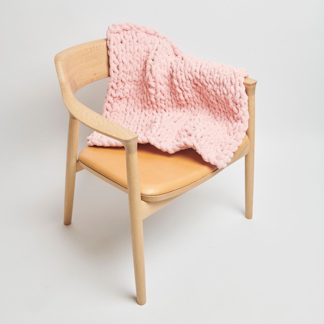 Couverture Bébé Tricot - Rose uni - Dimensions 75 x 65 cm