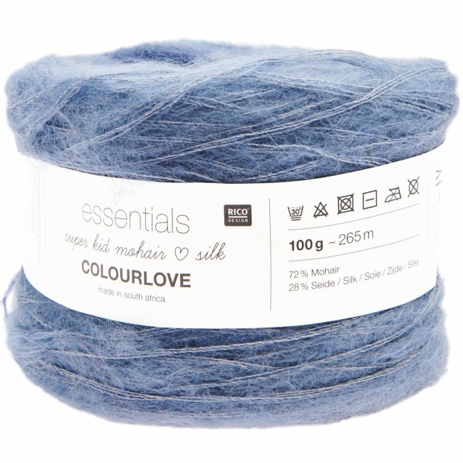Essentials Super Kid Mohair Loves Silk Colourlove - 006 Bleu 100 GR 265 M