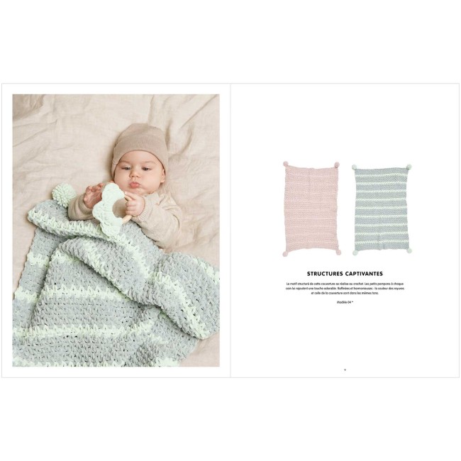 Catalogue Chenillove Baby - Couverture, nid d'ange et doudous pour bébé au tricot et crochet Rico Design