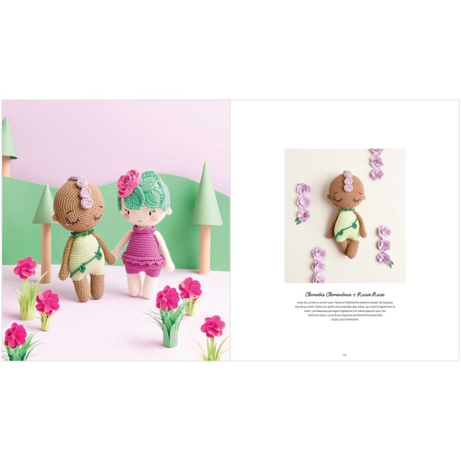 Livret Ricorumi Blooming Beauties - Crochetez 8 modèles de poupées pleines de détails