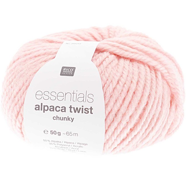 Essentials Alpaca Twist chunky - 009 Rose 50 GR 65 M Rico Design