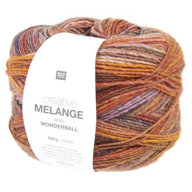 Creative Melange aran Wonderball - 034 Falling leaves 200 GR 640 M Rico Design Creative Melange aran Wonderball - 034 Falling leaves 200 GR 640 M Rico Design