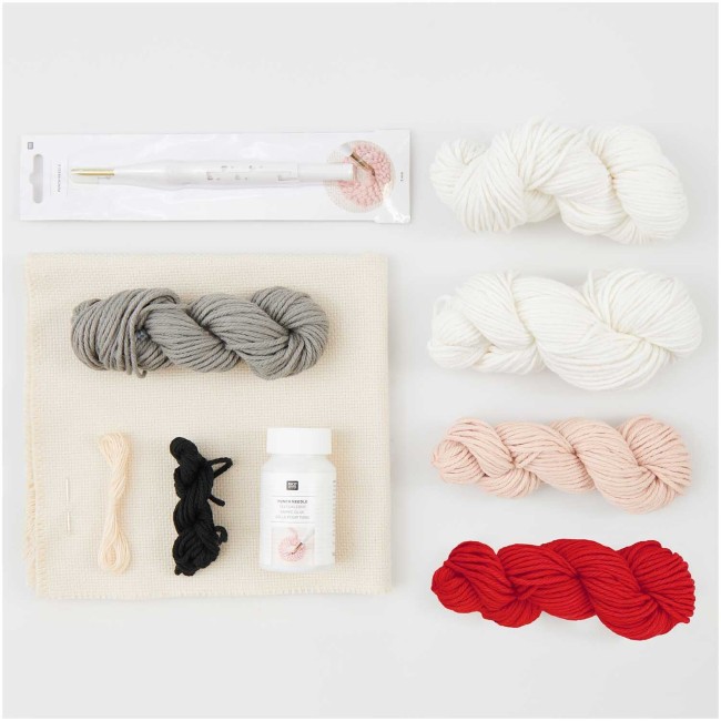 Kit de Coussin Punch Needle - Père Noël 26 X 39 cm