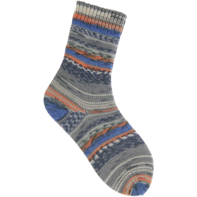 Socks Bamboo Norvwegian Style 4 fils - 067 Mountains 100 GR 420 M | Little Tricot