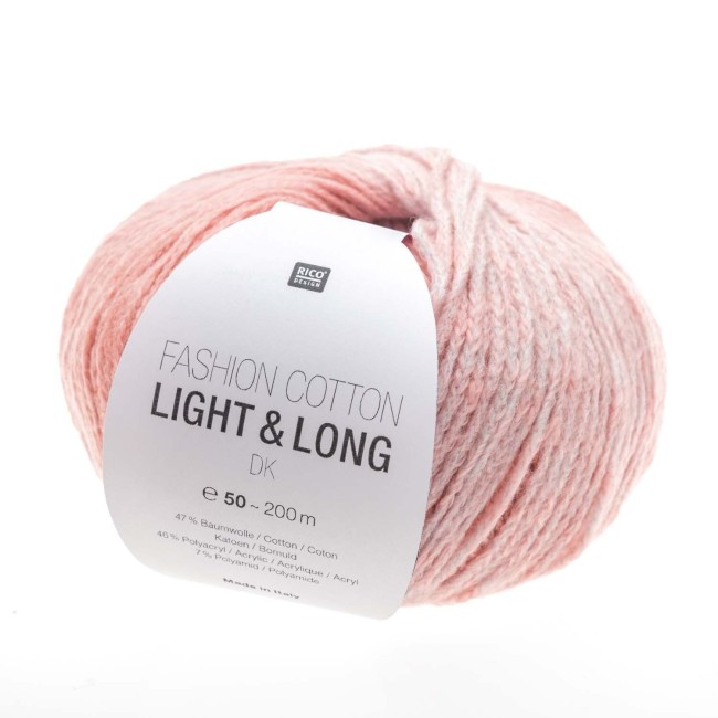 Fashion Cotton Light & Long dk - 002 Rose mix 50 GR 185 M | Little Tricot