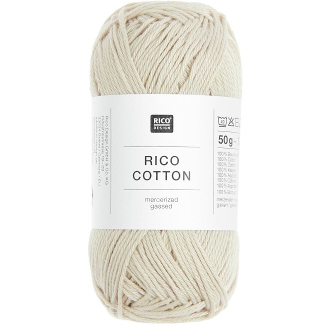  Rico Cotton - 003 Flocon d'avoine 50 GR 125 M | Little Tricot