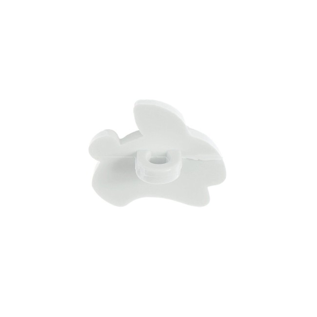 Bouton Lapin blanc - Set de 4 boutons de 1,5 par 1,3 cm  | Little Tricot