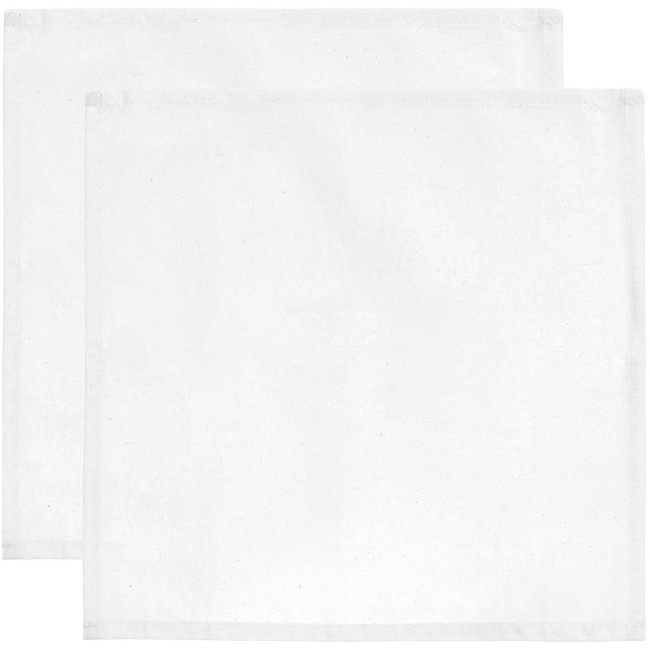 Serviette à broder 100% coton blanc - 45 x 45 cm  Set de 2 serviettes