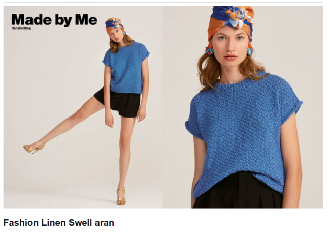 Fashion Linen Swell aran 005 Azure - 50 GR 110 M Rico Design