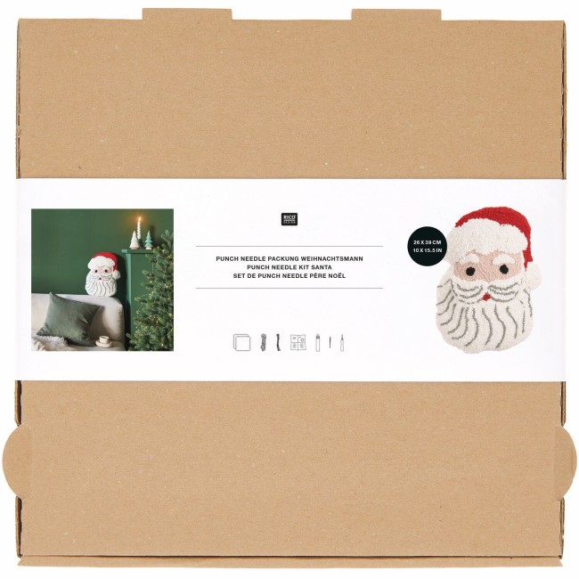 Kit de Coussin Punch Needle - Père Noël 26 X 39 cm
