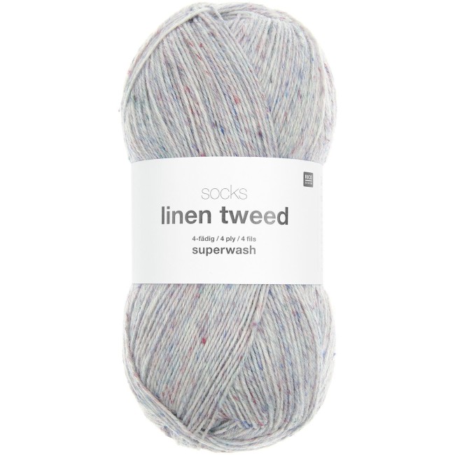 Socks Linen Tweed 4 fils - 004 Violette 100 GR 420 M | Little Tricot