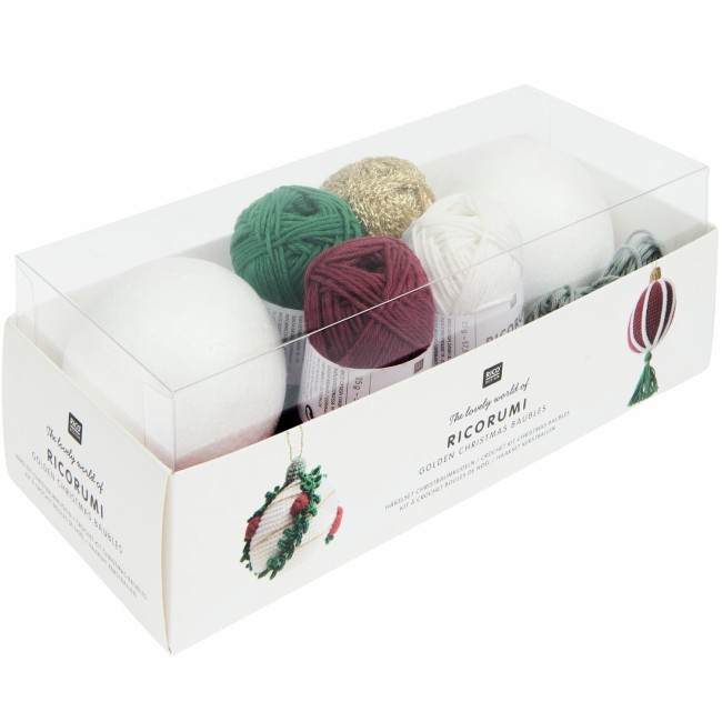 Kit de crochet Ricorumi Variante OR - Kit de 2 Boules de Noël