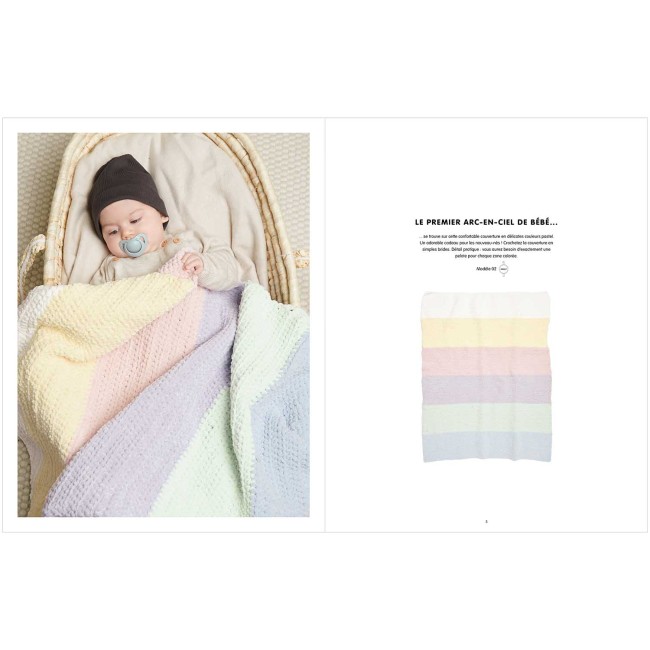 Catalogue Chenillove Baby - Couverture, nid d'ange et doudous pour bébé au tricot et crochet Rico Design