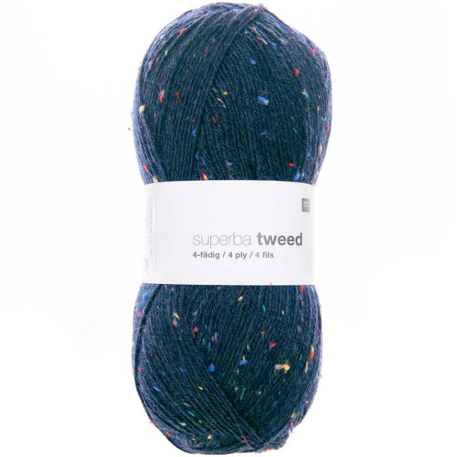 Superba Tweed 4 fils - 006 Marine 100 GR 375 M Rico Design