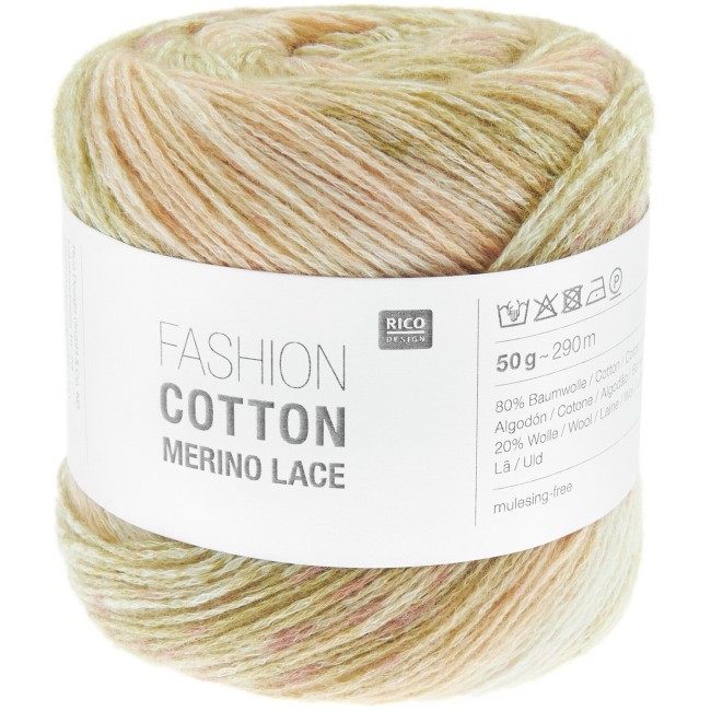 Fashion Cotton Merino Lace - 013 Peaches 50 GR 290 M Rico Design