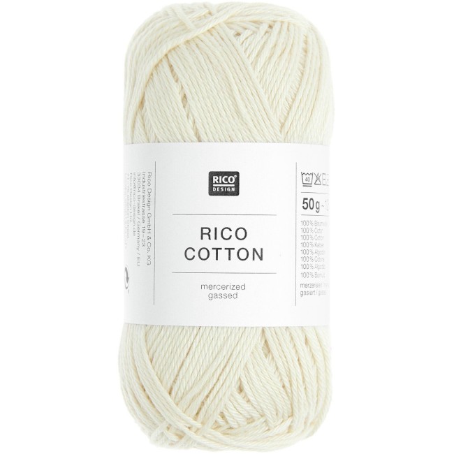 Rico Cotton - 002 Ivoire 50 GR 125 M | Little Tricot