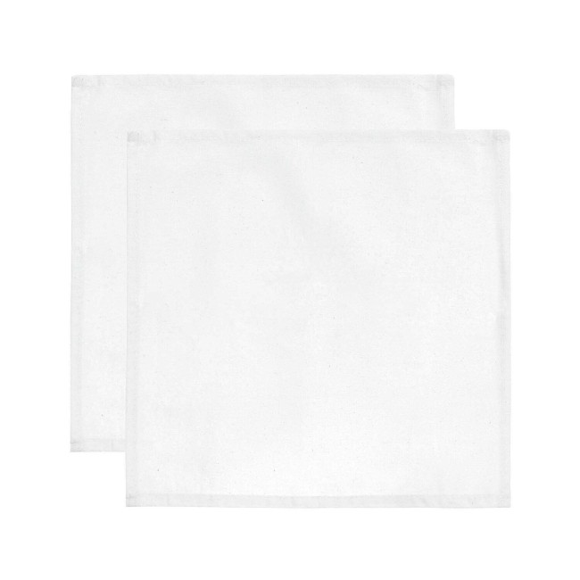 Serviette à broder 100% coton Blanc - 30 x 30 cm  Set de 2 serviettes Serviette à broder 100% coton Blanc - 30 x 30 cm  Set de 2 serviettes