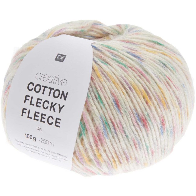 Creative Cotton Flecky Fleece dk - 004 rainbow 100 GR 250 M Rico Design
