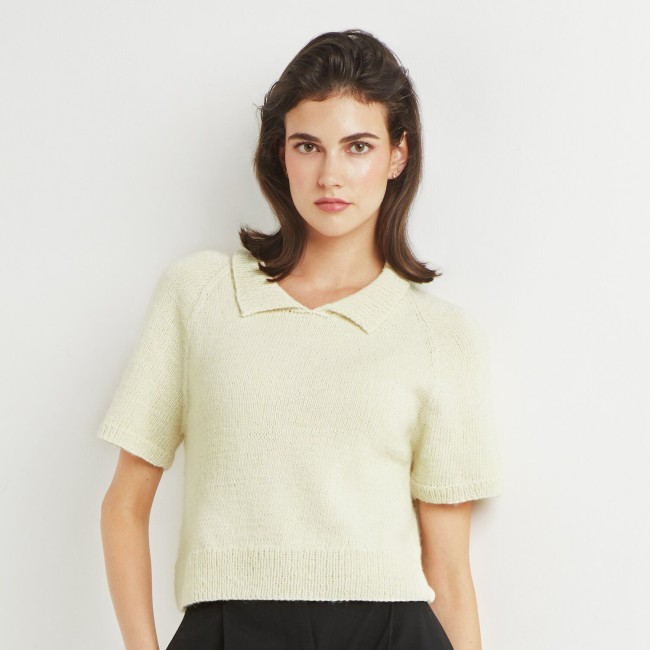 Creative Cotton Fleece dk - 001 Offwhite ou Crème 100 GR 250 M Rico Design | Little Tricot