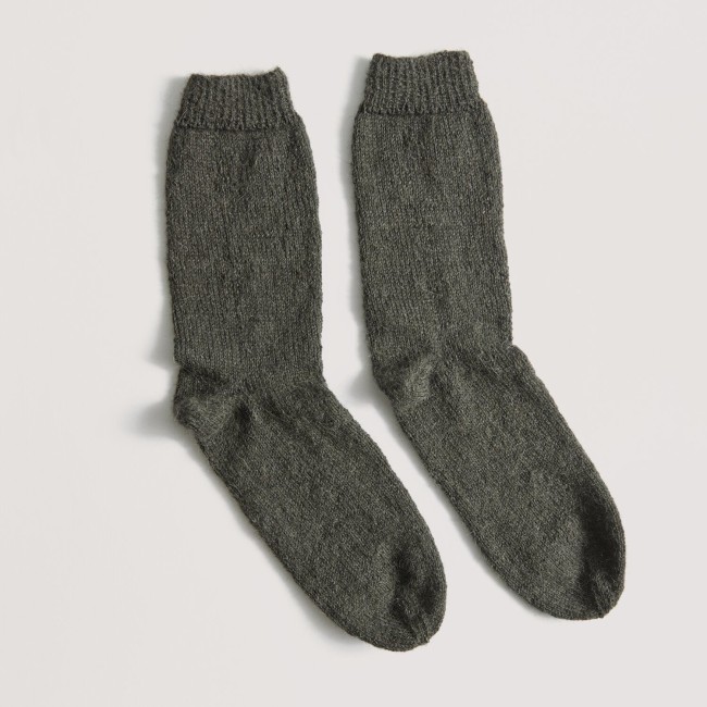 Socks Alpaca Luxury 4 fils - 006 Olive 100 GR 380 M