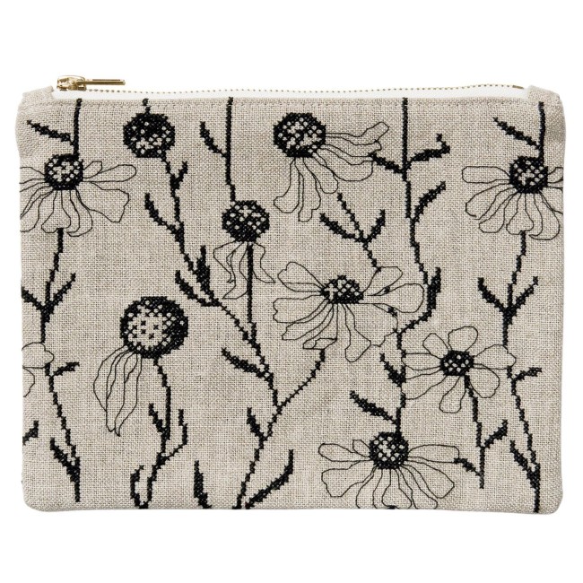Kit de broderie au point de croix - "POCHETTE ECHINACEE" 22,5 x 17,5 cm Rico Design