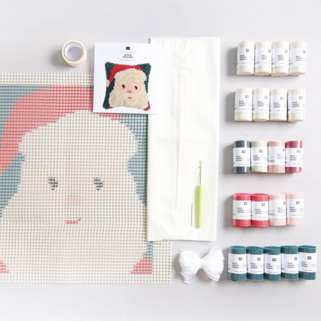 Kit de Nouage Rico Hooki Hooki - Père Noël Coussin 40 x 40 cm
