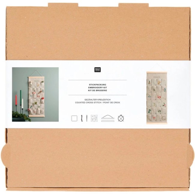 Kit de broderie au point de croix compté - Calendrier de l'Avent