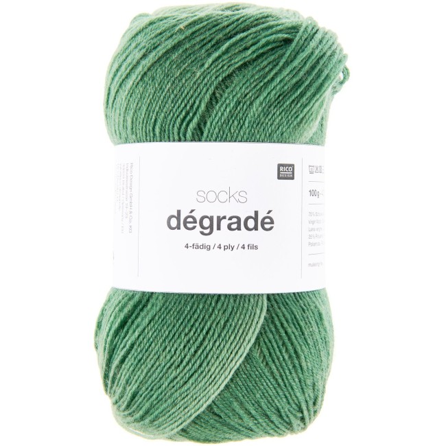 Socks Dégradé 4 fils - 005 Vert 100 GR 400 M Rico Design