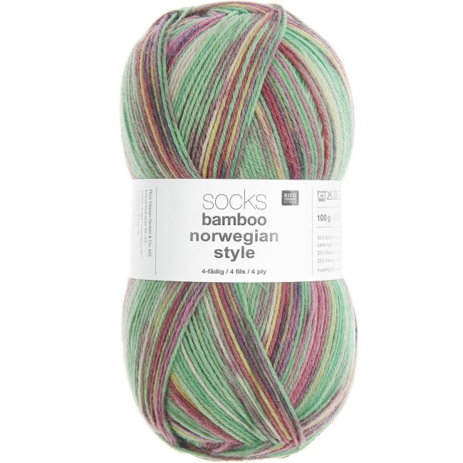Socks Bamboo Norvwegian Style 4 fils - 062 Raspberry 100 GR 420 M | Little Tricot