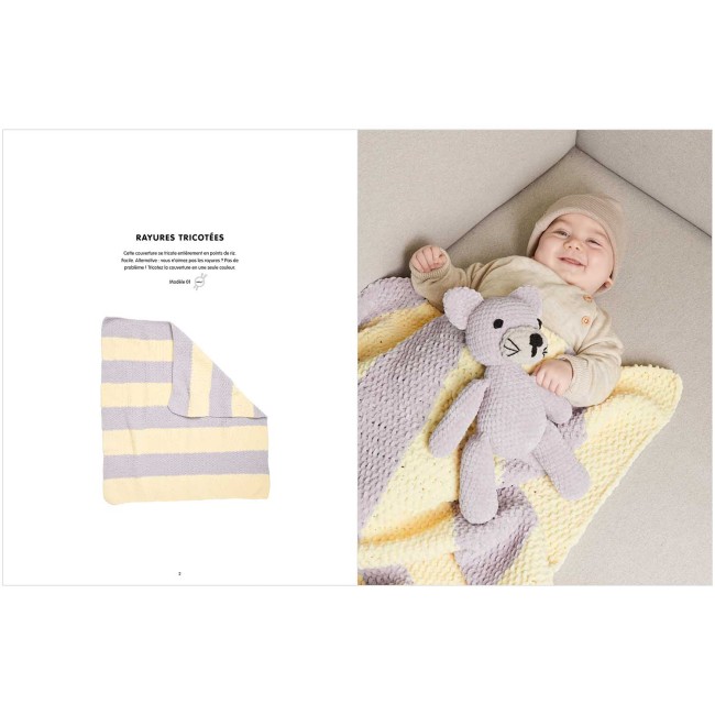 Catalogue Chenillove Baby - Couverture, nid d'ange et doudous pour bébé au tricot et crochet Rico Design