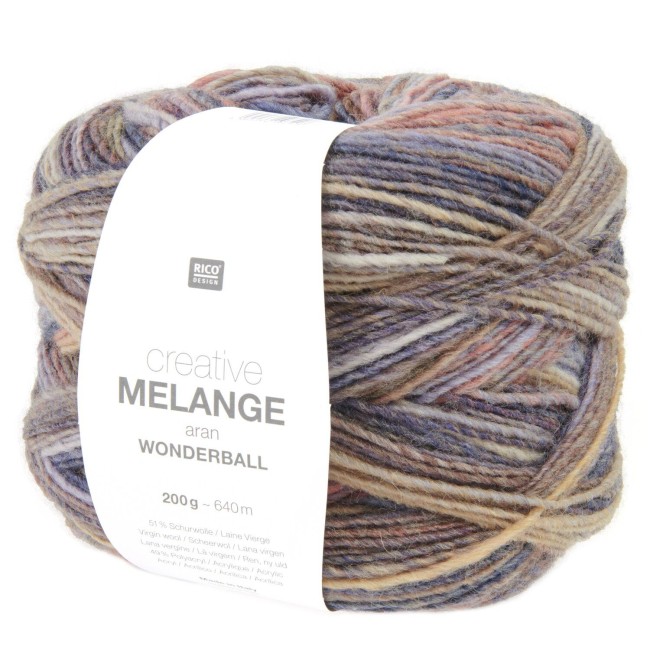 Creative Melange aran Wonderball - 031 Sea corals 200 GR 640 M Rico Design Creative Melange aran Wonderball - 031 Sea corals 200 GR 640 M Rico Design