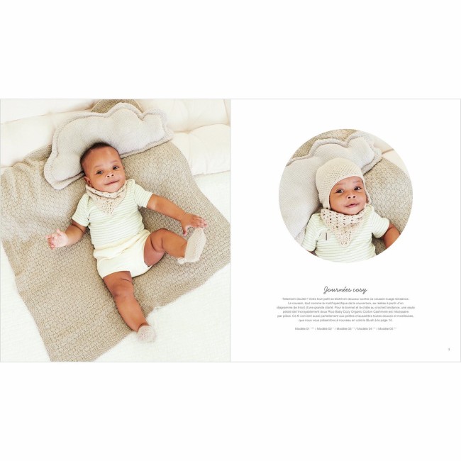 Rico Baby 043 - Tricotez en Baby Cozy Organic Cotton Cashmere - 48 modèles de 0 mois à 3 ans 