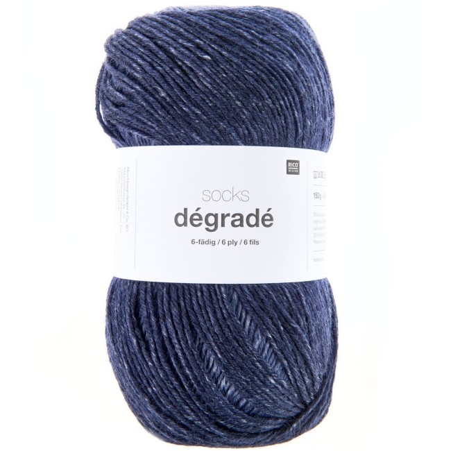 Socks Dégradé 6 fils - 003 Marine 150 GR 400 M Rico Design