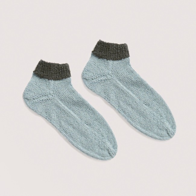 Socks Alpaca Luxury 4 fils - 004 Aqua 100 GR 380 M