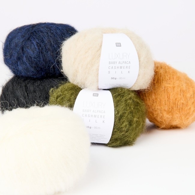 Rico Design Luxury Baby Alpaca Cashmere Silk - 005 Olive 50 GR 95 M