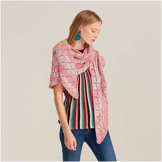 Fashion Cotton Light & Long dk - 002 Rose mix 50 GR 185 M | Little Tricot