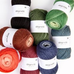 Socks Dégradé 4 fils - 002 Bordeaux 100 GR 400 M Rico Design