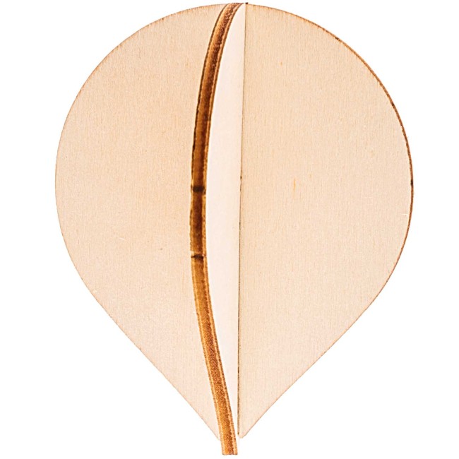 Set de boules emboîtables en bois naturel  (7 x 6 cm - 13,5 x 4,5 - 8,5 x 7,5 cm) - Set de 3 boules à peindre