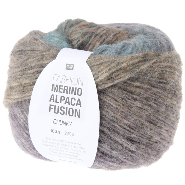 Fashion Merino Alpaca Fusion chunky - 011 Autumn vibes 100 GR 280 M Rico Design Fashion Merino Alpaca Fusion chunky - 011 Autumn vibes 100 GR 280 M Rico Design