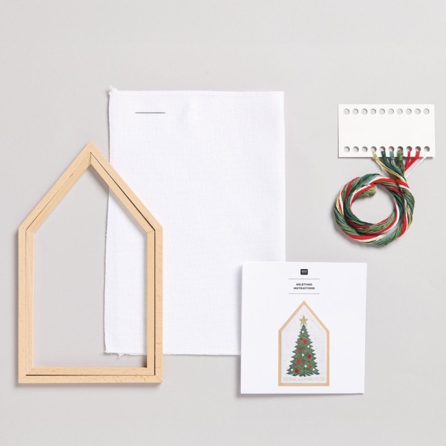 Kit de broderie Point de Croix - Arbre de Noël 16 x 27 cm