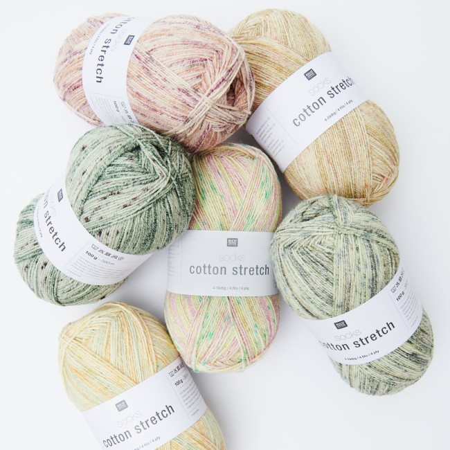 Socks Cotton Stretch 4 fils - 008 Bubblegum 100 GR 390 M | Little Tricot