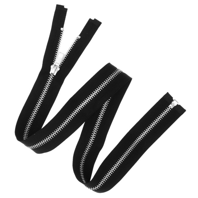 Fermeture éclair métal - Noir 50 cm 5 mm Fermeture éclair métal - Noir 50 cm 5 mm