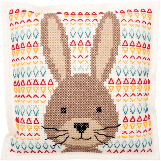 Kit de broderie Coussin en feutre à broder - Lapin 42 X 42 CM Rico Design Kit de broderie Coussin en feutre à broder - Lapin 42 X 42 CM Rico Design